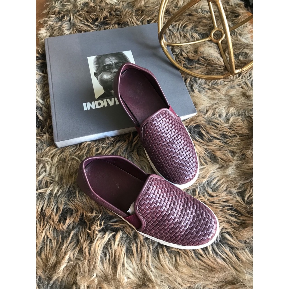 Wine | Vince Camuto Weaves Woven Slip on Sneaker - Picture 1 of 8